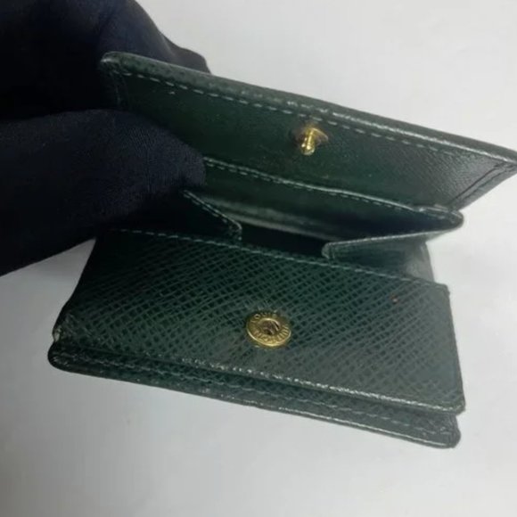 𝅺Louis Vuitton Vintage Tiaga Green Square Box‎ Coin Wallet Holder - Picture 1 of 9